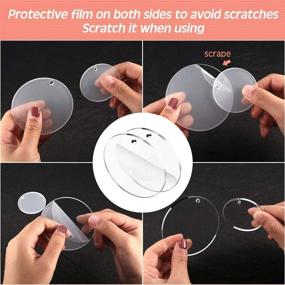 img 3 attached to 🔮 JAZIPO Acrylic Transparent Circle Discs: 20PCS 2 inch Round Blanks for DIY Keychains + 4PCS 3 inch Discs with Hole & Tassel Pendant – Ideal for DIY Crafts (Total 74 Pack)