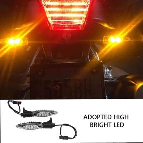 img 3 attached to 🏍️ Motorcycle Front LED Turn Signal Light Indicator - Keenso 1Pair for R1200GS ADV 2014-2017 Adventure K 1300R R800GS F800