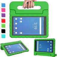 📱 avawo onn 7 inch tablet case for kids - light weight shock proof convertible handle stand case for onn 7” android tablet (2019 & 2020 release), green logo