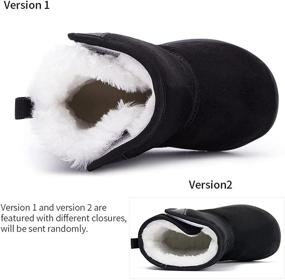 img 1 attached to 👢 Warm Winter Fur Lined Snow Boots for Girls and Boys - BMCiTYBM Infant/Toddler/Little Kid Baby Shoes