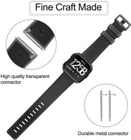 img 1 attached to 💪 AK Sports Bands - Premium Replacement Wristbands for Fitbit Versa/Versa 2/Versa SE/Versa Lite Smart Watch - Soft Multi-Colors - Women Men