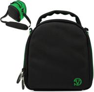 classy forest green carrying case bag for panasonic lumix series cameras - vangoddy laurel logo