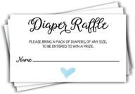 50 diaper raffle tickets inserts for blue boy heart baby shower invitations, supplies 🚼 and games for gender reveal party, bring diapers to win favors, gifts, prizes (50 cards) logo