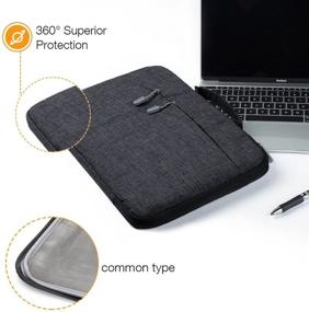 img 1 attached to 🔒 Water-Resistant Megoo Sleeve Case for Microsoft Surface Pro X/7/6/5/4/3 12.3&#34; and Samsung Galaxy Book 12&#34; – Slim Carry Case with Handle and Pocket for 11-11.6-12 Chromebook Tablet Laptop (Black)