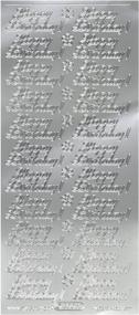 img 1 attached to Starform A6329-0150-A110 11012 Happy Birthday, Silver – Stunning Silver Foil Birthday Stickers