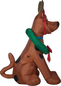 img 1 attached to 🎅 Gemmy 3' Airblown Scooby Doo as Reindeer: A Festive Christmas Inflatable!