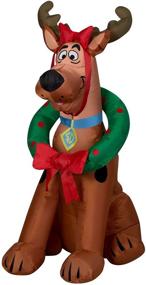 img 3 attached to 🎅 Gemmy 3' Airblown Scooby Doo as Reindeer: A Festive Christmas Inflatable!