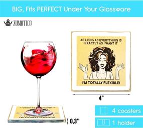 img 2 attached to Hilarious Drink Coasters: Zumatico Diva Funny Coasters for Guaranteed Fun!