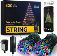 🎄 smart string lights: linkedsparx led christmas lights, 78.5ft android app-controlled - 300 led, green wire, 5 music modes - ideal for indoor party, holiday, wedding decoration логотип