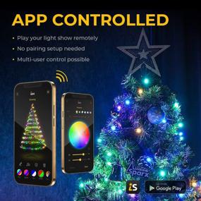 img 3 attached to 🎄 Smart String Lights: LinkedSparx LED Christmas Lights, 78.5ft Android App-Controlled - 300 LED, Green Wire, 5 Music Modes - Ideal for Indoor Party, Holiday, Wedding Decoration