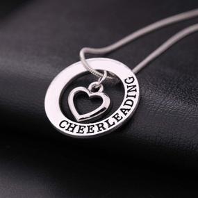 img 2 attached to 📿 Cheerleading Pendant Necklace – TEAMER Love Cheer Jewelry for Girls, Teens, and Women