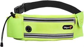 img 4 attached to 🎒 Odepro HS01 Waist Pack with Water Bottle Holder, Adjustable Belt, Phone Pouch, Key Card Pocket, Earphone Hole – Ideal for Outdoor Fitness, Walking, Jogging, Cycling, Climbing, Hiking