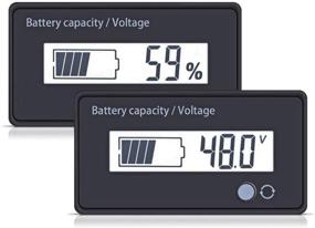 img 4 attached to Многофункциональный монитор емкости аккумулятора 48 В ЖК-индикатор уровня заряда аккумулятора для свинцово-кислотного аккумулятора мотоцикла тележка для гольфа автомобиля