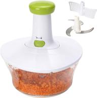 🥦 brieftons express food chopper: versatile 6.8-cup manual hand held chopper for effortless vegetable and fruit chopping, perfect for salsa, salad, pesto, hummus, coleslaw, indian cooking and more! logo