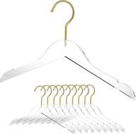 👶 set of 10 clear acrylic kids hangers - premium hangers for children, babies, and toddlers - ideal for organizing kids' clothes in closets логотип