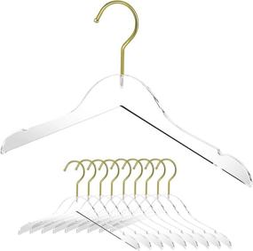 img 4 attached to 👶 Set of 10 Clear Acrylic Kids Hangers - Premium Hangers for Children, Babies, and Toddlers - Ideal for Organizing Kids' Clothes in Closets