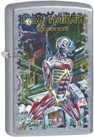 🔥 zippo lighter: iron maiden somewhere in time - street chrome edition - sparking icon for fans! 79332 logo