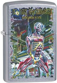 img 1 attached to 🔥 Zippo Lighter: Iron Maiden Somewhere in Time - Street Chrome Edition - Sparking Icon for Fans! 79332