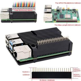 img 2 attached to Enhanced Cooling Aluminum Armor Case for Raspberry Pi 4 Model B by Geekworm: Optimal Passive Cooling and Improved Compatibility