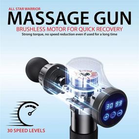 img 2 attached to 💪 High-Performance Deep Tissue Massage Gun for Athletes - Muscle Massage Gun for Effective Pain Relief with 10 Different Massage Heads and a Massage Ball - Advanced Body Massager with 30 Adjustable Speed Levels - The Warrior Gun