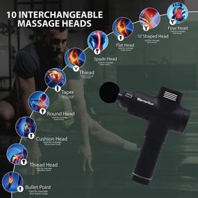 img 3 attached to 💪 High-Performance Deep Tissue Massage Gun for Athletes - Muscle Massage Gun for Effective Pain Relief with 10 Different Massage Heads and a Massage Ball - Advanced Body Massager with 30 Adjustable Speed Levels - The Warrior Gun