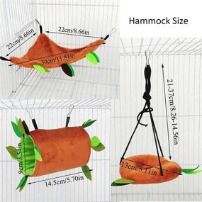 img 2 attached to 🐹 Petmolico 5 Piece Hamster Hammock Bundle - Small Animal Hanging Bed, Tunnel, Swing, and Jungle Set Cage Accessories for Sugar Gliders, Squirrels, and Hamsters - Pack of 5, Brown