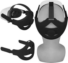 img 4 attached to 🔧 Черная регулируемая головная повязка Esimen для наушников Oculus Quest 2 Elite Strap Headband - удобная пенная подушка, улучшенное балансирование веса, снижение давления