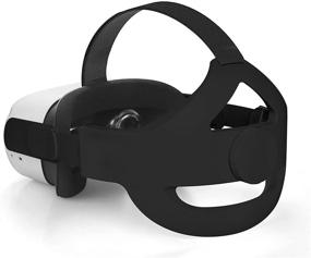 img 2 attached to 🔧 Черная регулируемая головная повязка Esimen для наушников Oculus Quest 2 Elite Strap Headband - удобная пенная подушка, улучшенное балансирование веса, снижение давления