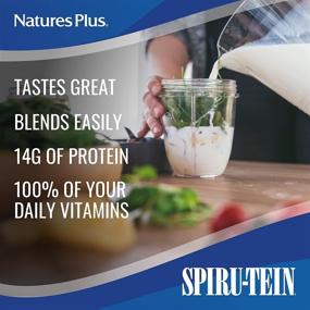 img 2 attached to 🌿 NaturesPlus SPIRU-TEIN Ванильный протеиновый коктейль на основе сывороточного протеина - 1.05 фунтов, Протеиновый порошок на основе сывороточного протеина - Замена приема пищи - Спирулина, Энергетические витамины и минералы - Вегетарианская - 14 порций