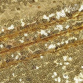 img 1 attached to 💫 Trlyc 55"X55" Seamless Gold Sequin Tablecloth: Sparkly Shimmer Decoration for Wedding Party