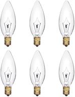 💡 25w clear chandelier light bulb (6 pack) - torpedo tip, e12 candelabra base, dimmable logo