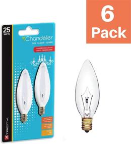img 3 attached to 💡 25W Clear Chandelier Light Bulb (6 Pack) - Torpedo Tip, E12 Candelabra Base, Dimmable