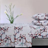 🌲 emilia tree 170-gsm flannel extra deep pocket full sheet set - multicolor, superior quality logo