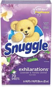 img 3 attached to 70-Count Snuggle Exhilarations Fabric Softener Dryer Sheets, Lavender & Vanilla Orchid