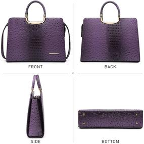 img 1 attached to 👜 Стильный женский набор сумок: верхняя ручка, плечевая сумка, тот, сумка-сатчел и кошелек в комплекте - идеально подходит для работы!