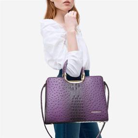 img 3 attached to 👜 Стильный женский набор сумок: верхняя ручка, плечевая сумка, тот, сумка-сатчел и кошелек в комплекте - идеально подходит для работы!