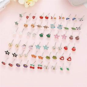 img 2 attached to 🌈 Introducing NEWITIN Colorful Hypoallergenic Earrings: A Trendy Stainless Steel Jewelry Collection for Girls