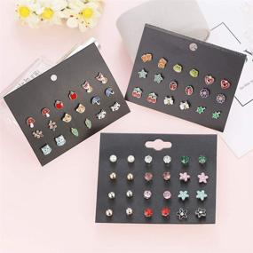 img 1 attached to 🌈 Introducing NEWITIN Colorful Hypoallergenic Earrings: A Trendy Stainless Steel Jewelry Collection for Girls