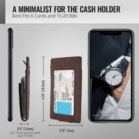 img 1 attached to 💼 Streamlined Slim Money Clip Wallet: Perfect for Discerning Men