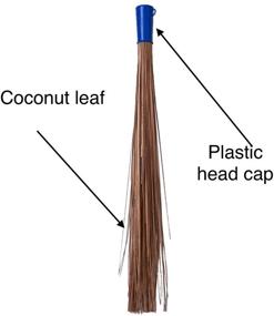 img 1 attached to 🌿 SN SKENNOVA - Heavy Duty Multi-Surface Outdoor Coconut Leaf Broom - Handmade Thai Natural Broom