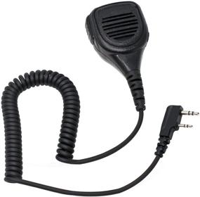 img 4 attached to 🎙️ ABC Good efg 2 Pin Waterproof Rainproof Professional Heavy Duty Shoulder Remote Speaker Mic Microphone PTT for Kenwood Baofeng Nexedge Wouxun radios UV5R UV82 UV5RA 888S Retevis H777 F8HP HYT with Improved SEO