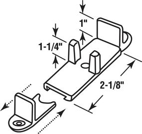 img 1 attached to 🚪 Slide-Co Prime-Line 163236 Plastic Sliding Closet Door Bottom Guide, 2-1/8", White, Pack of 2