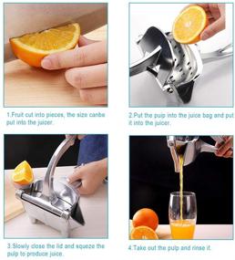 img 1 attached to 🍋 Vanleonet Manual Citrus Squeezer, Lemon Squeezer Lime Juicer Hand Press - Premium Heavy Duty Aluminum Alloy Fruit Juicer for Oranges, Lime, Grapefruit, Citrus, Grape, Watermelon