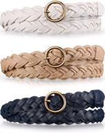 pieces womens braided leather skinny women's accessories logo