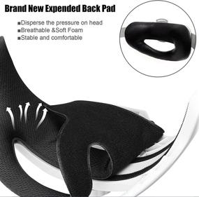 img 1 attached to 🎮 Oculus Quest 2 Halo Strap and Silicone Face Cover: Adjustable Replacement for Quest 2 Elite Strap, Relieve Face Pressure & Enhance Comfort - White Oculus Quest 2 VR Accessories Head Strap