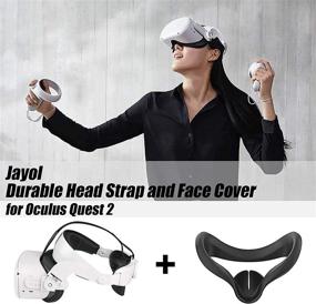 img 3 attached to 🎮 Oculus Quest 2 Halo Strap and Silicone Face Cover: Adjustable Replacement for Quest 2 Elite Strap, Relieve Face Pressure & Enhance Comfort - White Oculus Quest 2 VR Accessories Head Strap