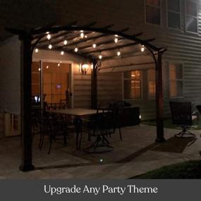 img 3 attached to 🌞 Brightech Ambience Pro - Waterproof, Solar Powered Outdoor String Lights - 48 Feet Hanging Edison Bulbs Create Bistro Ambience in Your Yard - Commercial Grade, Shatterproof - Energy-efficient LED, Soft White Light