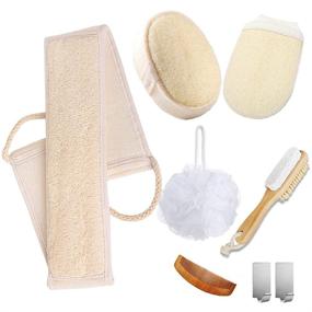 img 4 attached to 🧽 MYHXQ Loofah Bath Sponge Set - Premium Body Scrubber for Women and Men, Shower Exfoliator and Back Scrubber - Exfoliating Luffa Sponge for Body & Back (Loofah Set B)