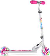 beleev v1 scooters for kids - 2 wheel foldable kick scooter for girls and boys, adjustable heights, led light up wheels - suitable for children aged 3-14 years old логотип