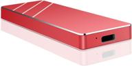 💥 enhanced performance: red 2tb portable external hard drive for pc laptop - usb 3.1 compatible logo